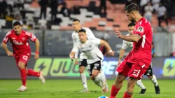 Gonzalo Sosa abrió la cuenta a favor de Ñublense ante Colo Colo.