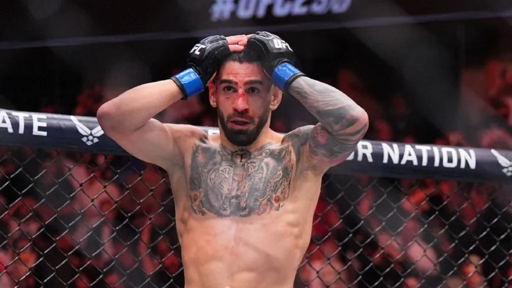 Ilia Topuria e Islam Makhachev podrían pronto verse las caras en UFC (Photo by Cooper Neill/Zuffa LLC via Getty Images)