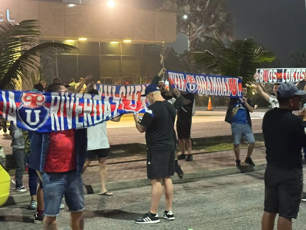 Los hinchas azules en Brasil | Foto: Bolavip Chile