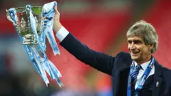 Manuel Pellegrini tras ganar la final de la Copa de la Liga en Inglaterra el 2016.