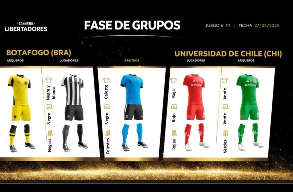 Así saltarán al terreno de juego Botafogo y la U | FOTO: Copa Libertadores