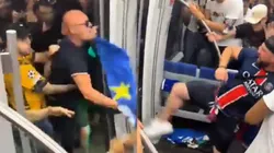 Hinchas de Inter de Milán y PSG se enfrentaron en Múnich.