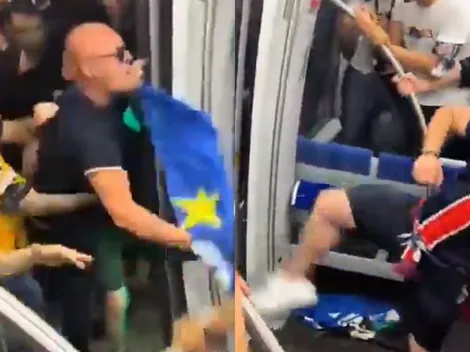 VIDEO: Hinchas del Inter de Milán y PSG se enfrentan previo a la final