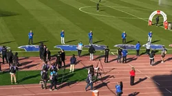 Varios exjugadores de la U participaron de este homenaje.