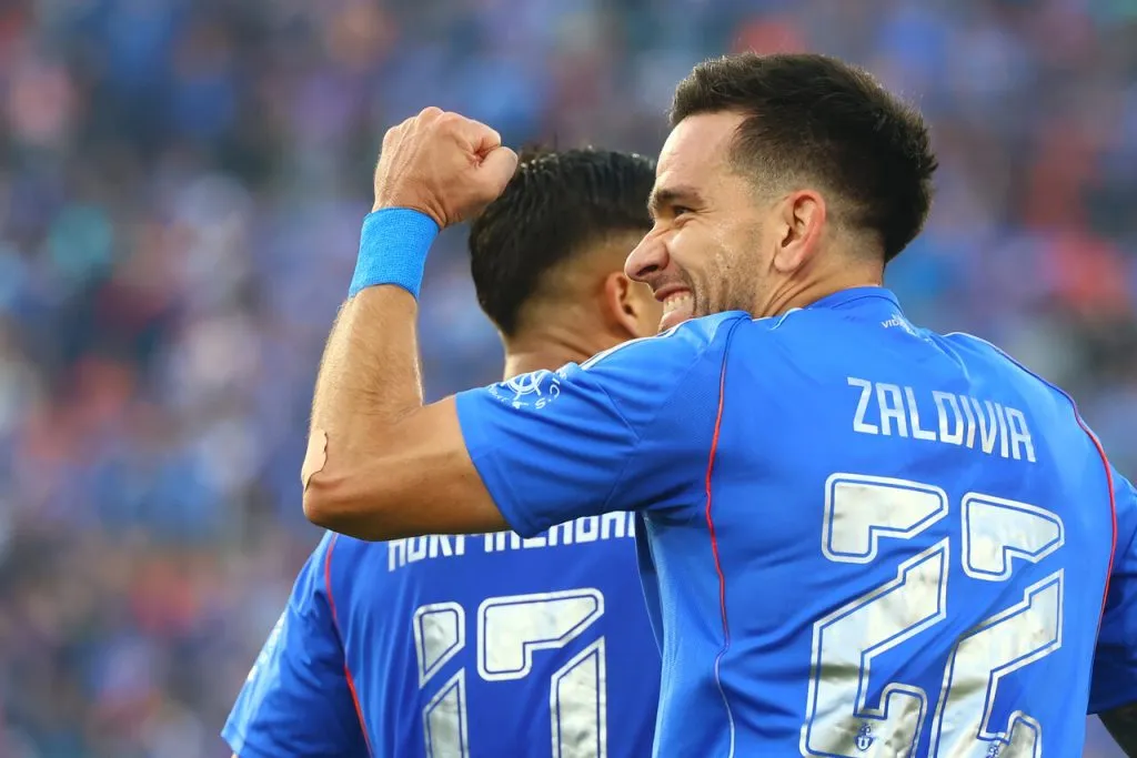 Zaldivia anotó uno de los goles del triunfo azul | Foto: Photosport