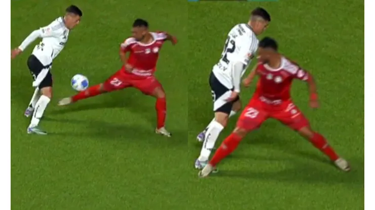 El pisotón que le valió el penal del triunfo a Colo Colo (Captura).