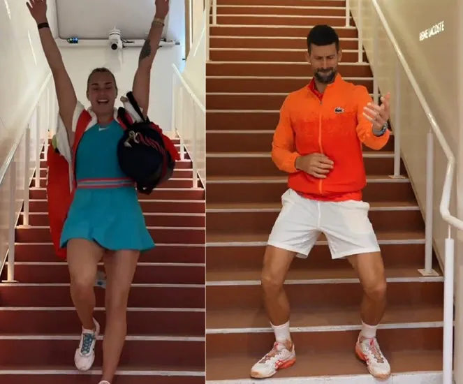 Sabalenka y Nole la pasan bien en su estadía en París | FOTO: Captura