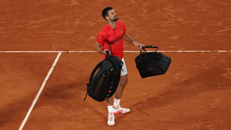 Novak Djokovic tuvo una simbólica despedida de Roland Garros (Photosport).