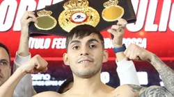Andrés Campos da el peso y está listo para pelear por el mundial interino gallo de la WBA.