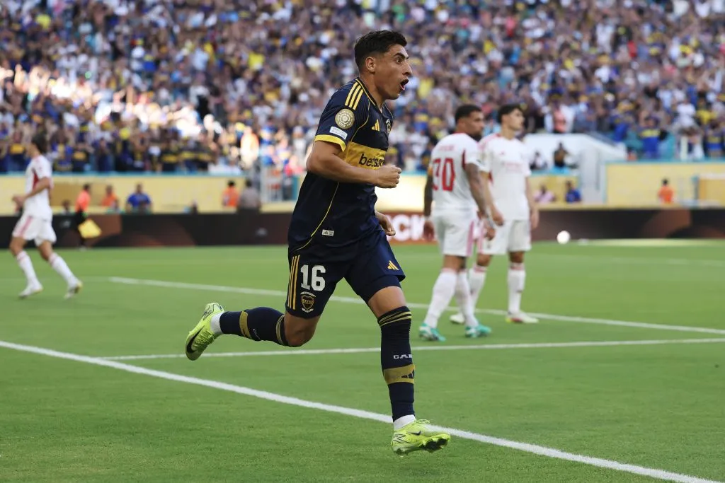Miguel Merentiel celebrando su tanto ante Benfica | FOTO: Dan Mullan/Getty Images