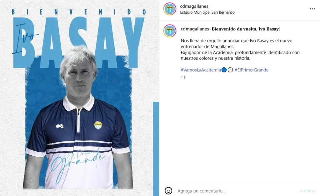 Ivo Basay es nuevo DT de Magallanes. (Foto: cdmagallanes, Instagram)