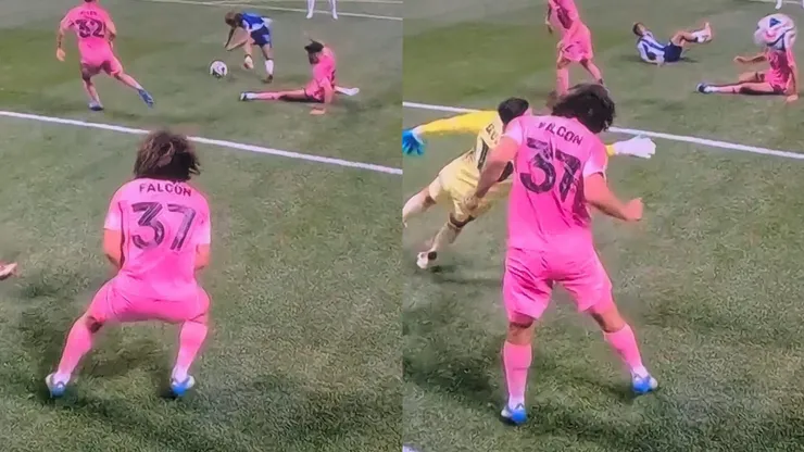 Maxi Falcón tuvo una heroica salvada para el Inter Miami.