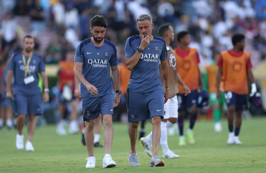 Luis Enrique tras la derrota del PSG ante Botafogo en el Mundial de Clubes. (Foto: Stu Forster/Getty Images)