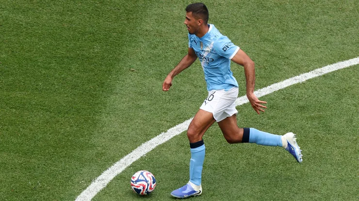 Rodri tuvo minutos en la victoria del Manchester City por 2-0 ante el Wydad AC.