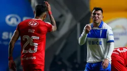 Gary Medel se enfrascó en una dura discusión en el empate de Universidad Católica.
