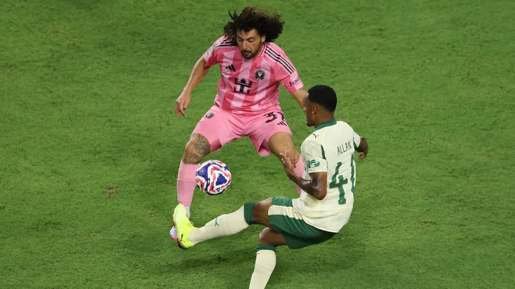 Maximiliano Falcón tuvo una amarga jugada en el encuentro de Inter Miami frente a Palmeiras. (Foto: Getty)