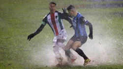 Huachipato y Palestino jugaron bajo un diluvio.