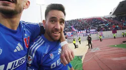 Zaldivia se juntó con un excompañero que hoy juega a préstamo en el fútbol trasandino.