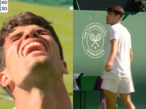 Más de 12 mil reproducciones: el momento de furia de Carlos Alcaraz en Wimbledon