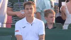 Ugo Carabelli en modo Gastón Gaudio en Wimbledon.