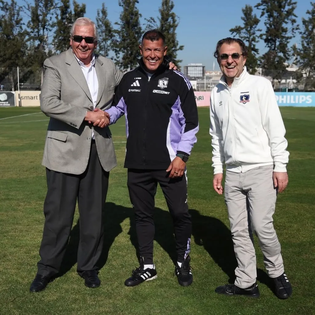 Aníbal Mosa y Jorge Almirón comparten en el Cacique. (Foto: Colo Colo)