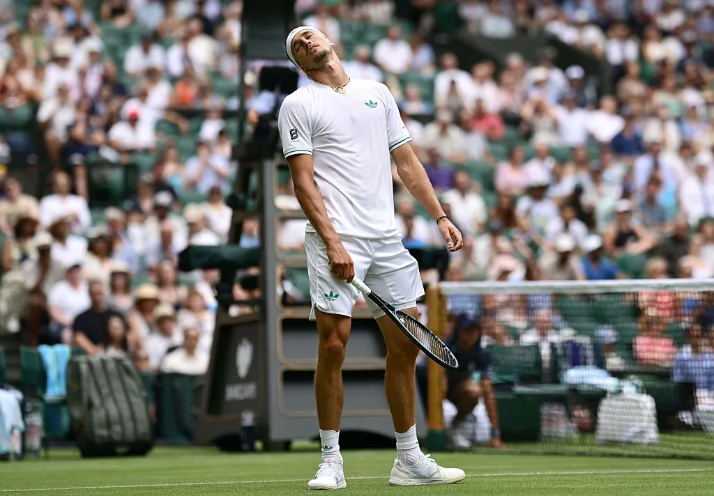 El alemán perderá el tercer lugar del ranking ATP tras quedar out en Wimbledon (Getty Images).