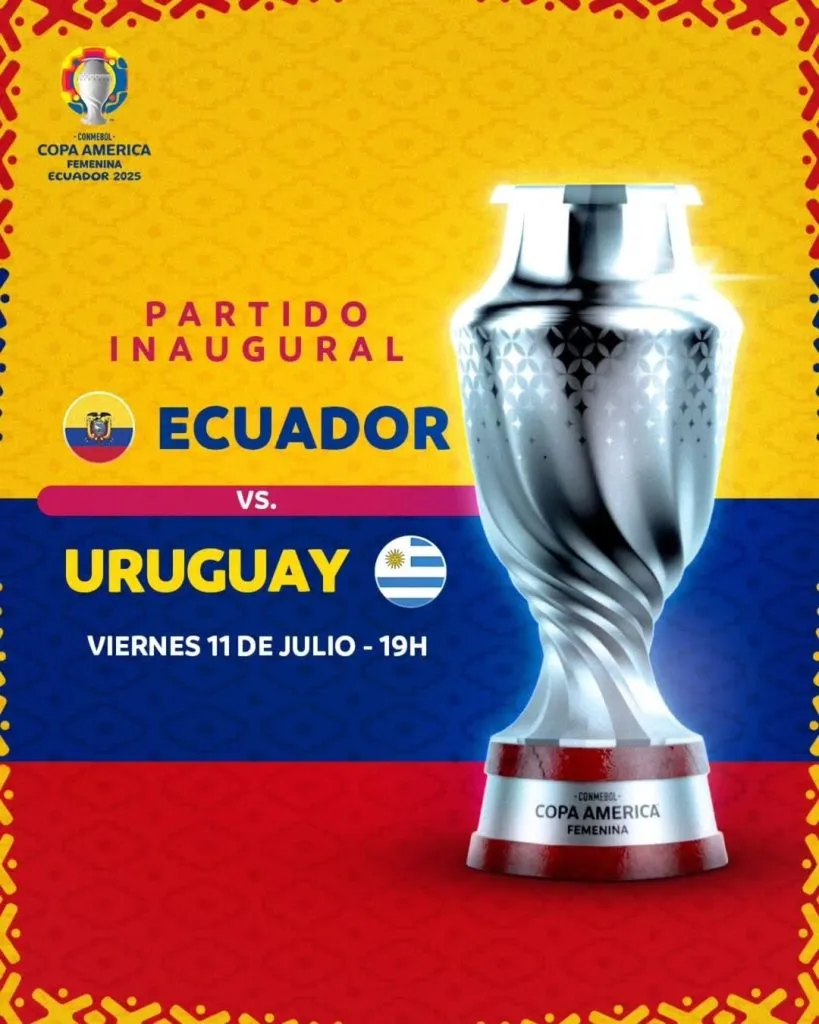 Ecuador y Uruguay jugarán el partido inaugural de la Copa América Femenina 2025. El encuentro se jugará el viernes 11 de julio a las 20:00 de Chile. (Foto: Copa América