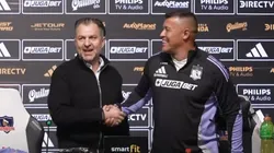 Aníbal Mosa y Jorge Almirón se reconciliaron en Colo Colo. (Foto: Captura)