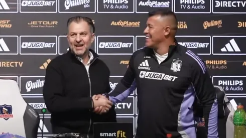 Aníbal Mosa y Jorge Almirón se reconciliaron en Colo Colo. (Foto: Captura)