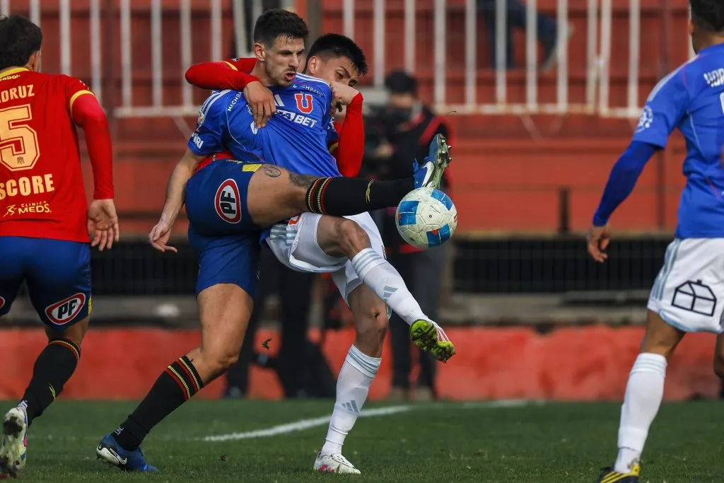 Di Yorio dejó a la U con un hombre menos durante gran parte del partido | FOTO: Andres Pina/Photosport