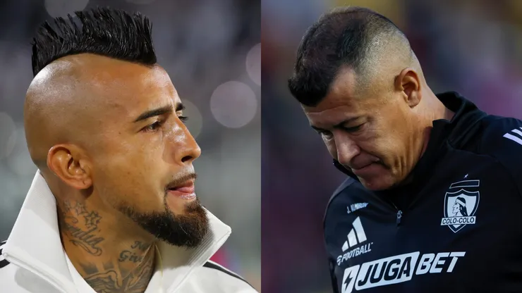 Arturo Vidal y Jorge Almirón sostuvieron una charla a solas en Macul (Photosport).
