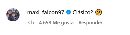 Maximiliano Falcón está al tanto del comentario de Gonzalo Tapia y responde.