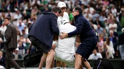 Grigor Dimitrov sufrió una dura lesión en Wimbledon (Getty Images).