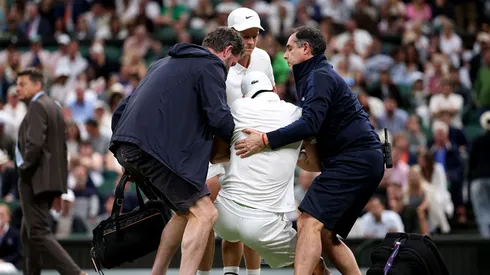 Grigor Dimitrov sufrió una dura lesión en Wimbledon (Getty Images).