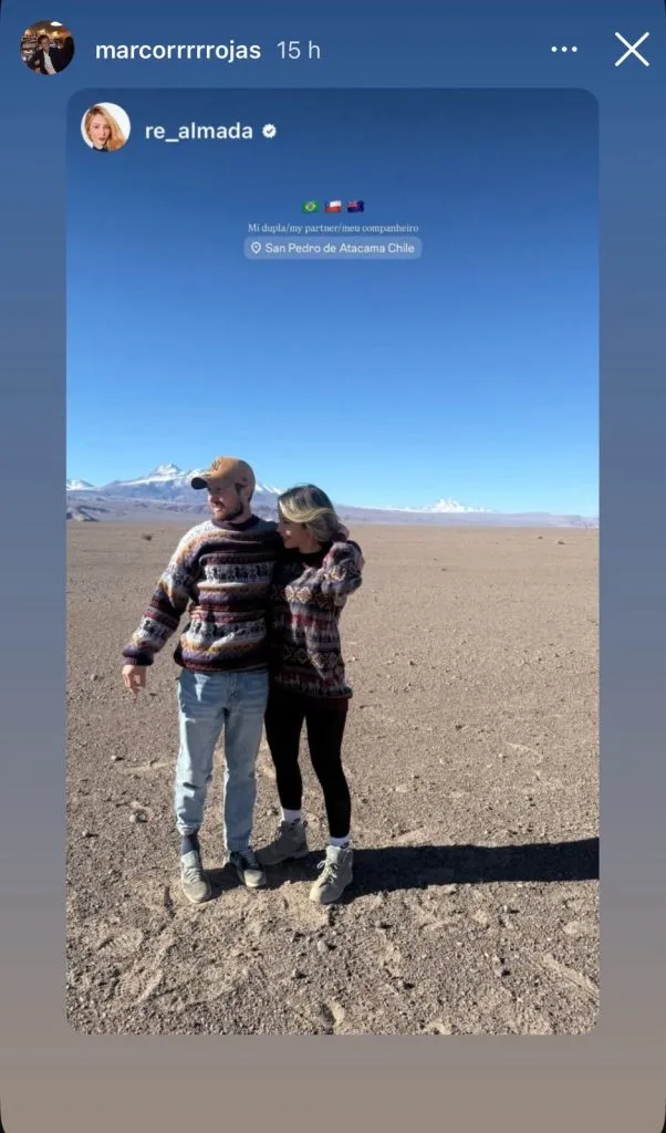 Captura de la historia de Instagram de Marco Rojas.