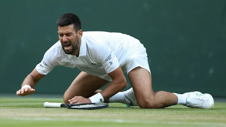 Novak Djokovic asustó a todo Wimbledon (Getty Images).