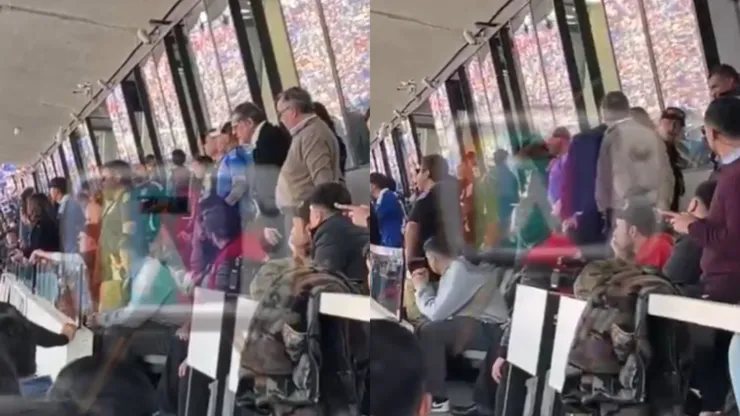 Un video captó a Cristián Zavala y Aníbal Mosa encarándose en el Nacional (Captura).