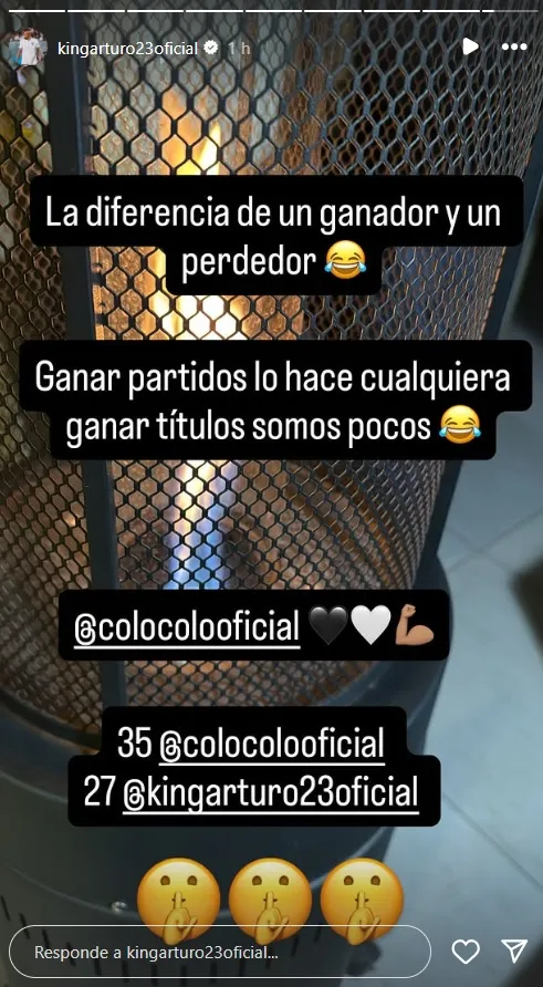 Arturo Vidal publica mensaje tras el Superclásico.