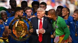 Donald Trump no se movió de los festejos del Chelsea en el Mundial de Clubes.