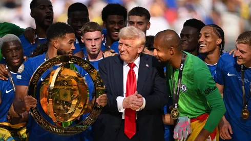 Donald Trump no se movió de los festejos del Chelsea en el Mundial de Clubes.