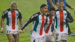 Los jugadores de Palestino, a puro festejo.