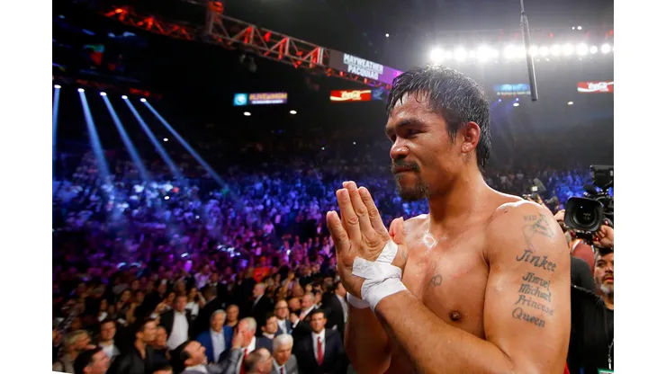 Manny Pacquiao está de regreso en el boxeo y se proyecta también para realzar su promotora (Photo by Al Bello/Getty Images)