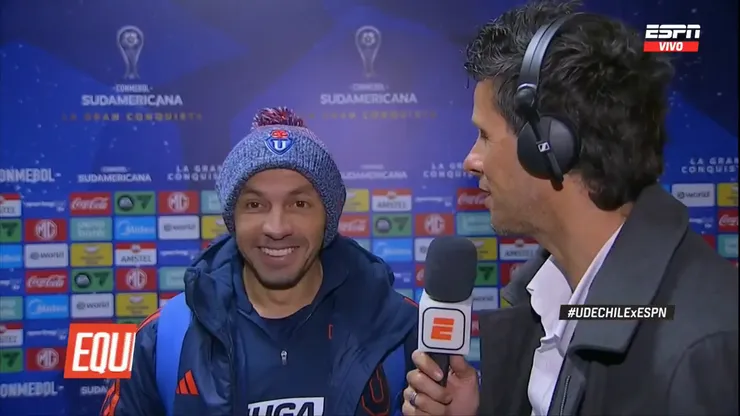 Marcelo Díaz fue entrevistado por Diego Rivarola. (Foto: ESPN)