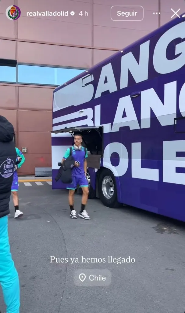 Captura de la historia de Instagram del Real Valladolid.
