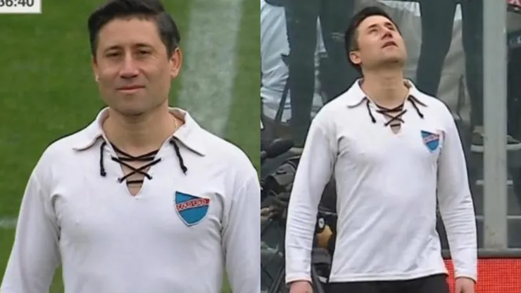 Tomás Arellano personificó a su bisabuelo David, en emotivo homenaje en el estadio Monumental. (Foto: ESPN en Disney)
