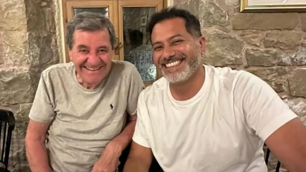 Fotografía de la visita de Pedro Ruminot a Mirko Jozic en Split, Croacia.