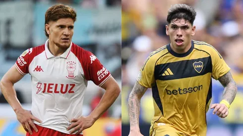 Leonardo Gil defiende a Carlos Palacios en Argentina. (Foto: Getty Images)