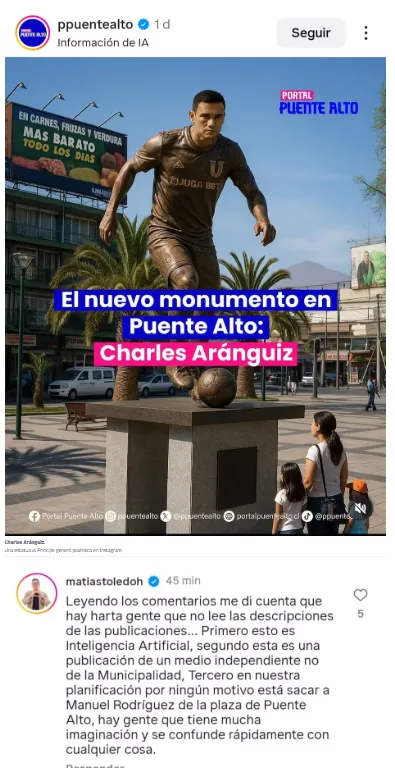 La imagen de la discordia en Puente Alto | FOTO: Captura