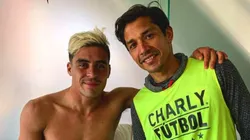 Brian Fernández junto a Matías Fernández en Necaxa. (Foto: Brian Fernández)