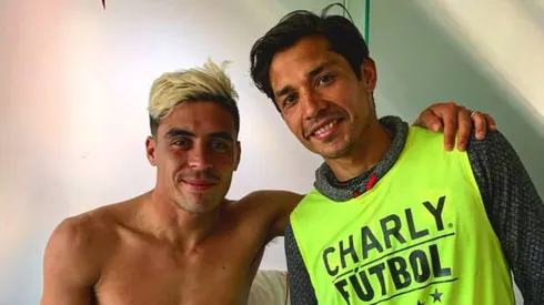 Brian Fernández junto a Matías Fernández en Necaxa. (Foto: Brian Fernández)